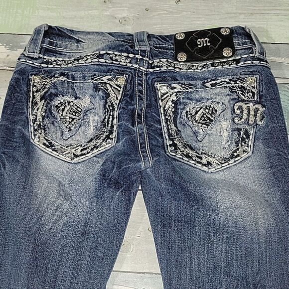 Miss Me Signature Cropped Jeans sz 24 - Picture 4 of 5